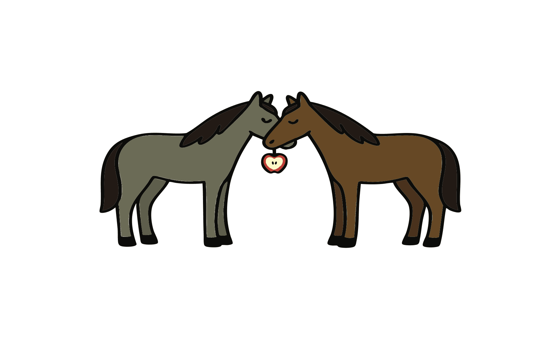 Phoenix Farm two horses icon, no text