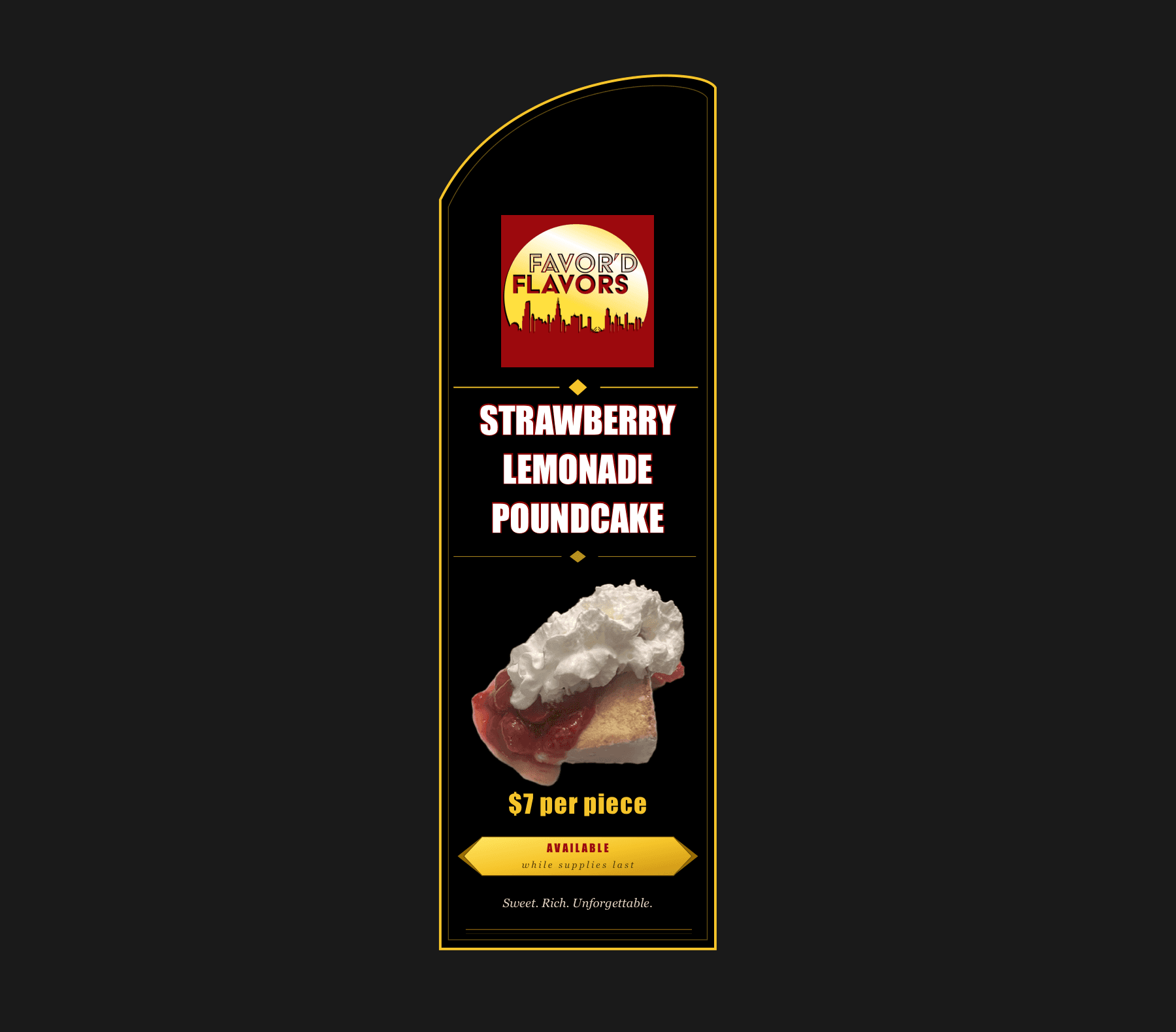 Favor'D Flavors feather flag