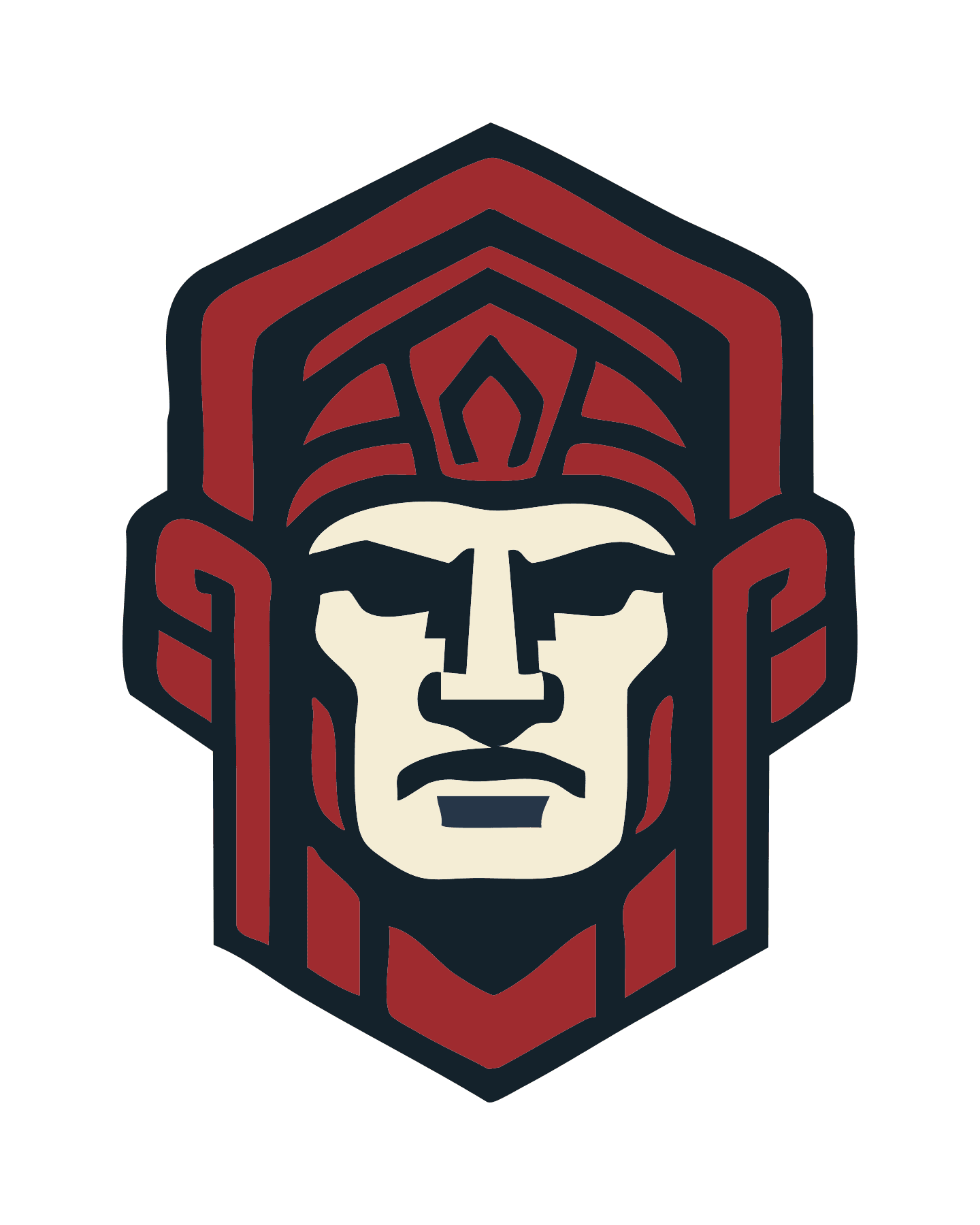 Mascot head logo — alternate colorway