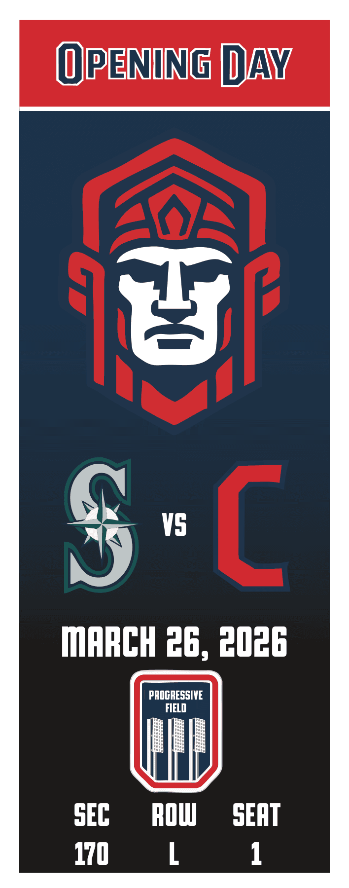 Opening Day ticket — mascot version