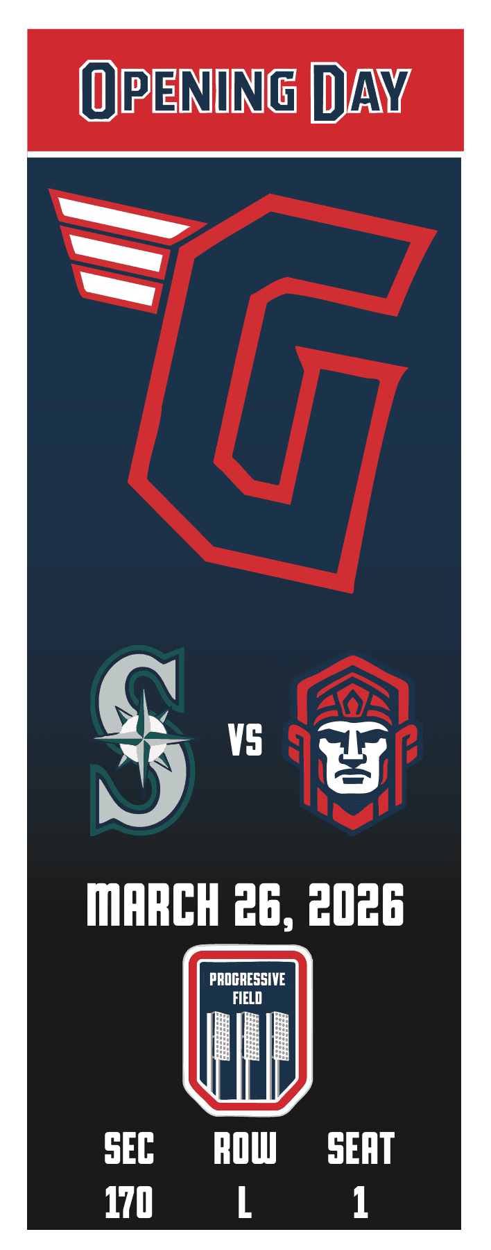 Opening Day ticket — Flying G version